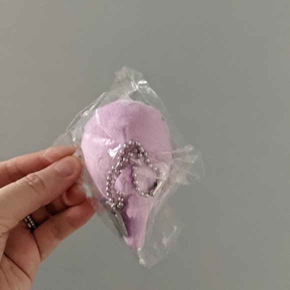 San-x Jinbesan Purple Shark Friend Keychain Plush - Picture 3 of 4